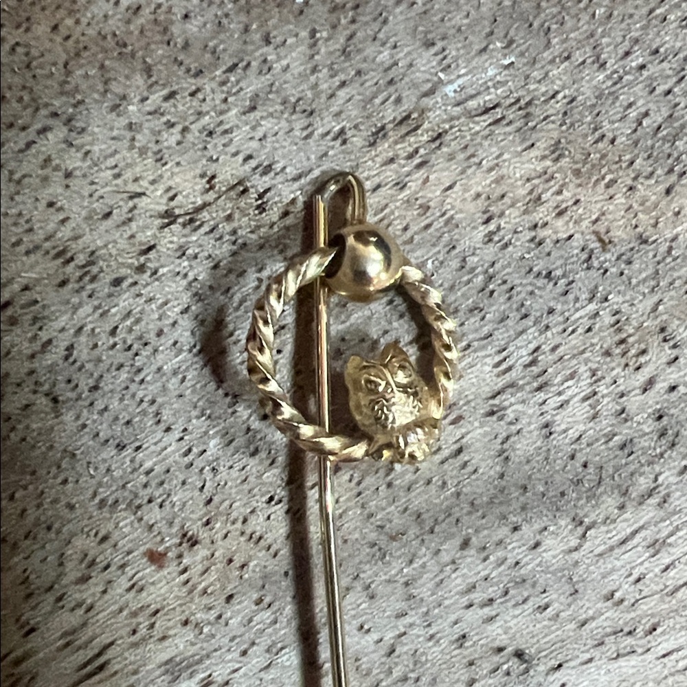 Gold Owl Stick Pin